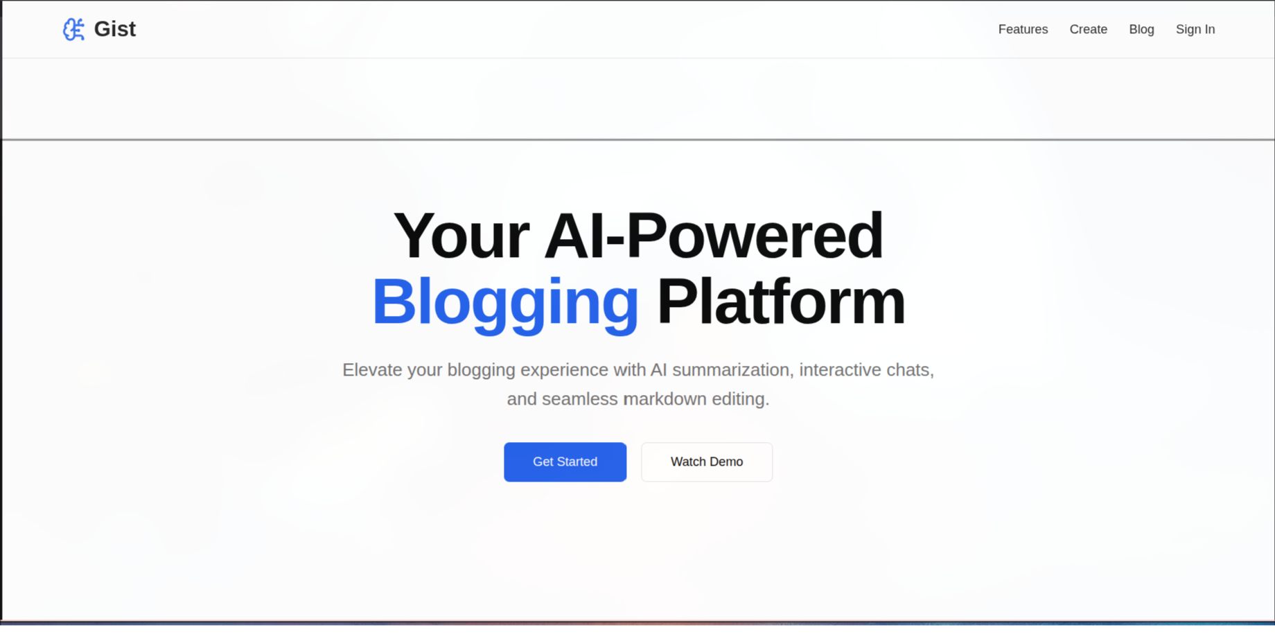 Gist: AI-Powered Blogging Platform preview